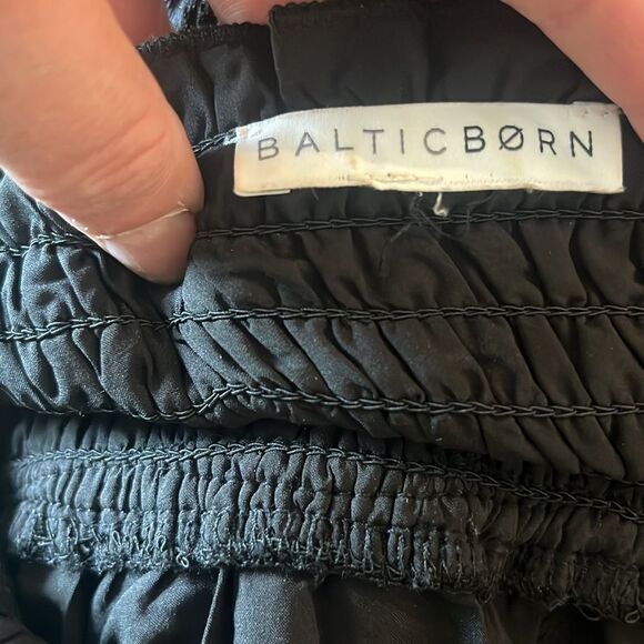 Baltic Born Black Lace Smocked Tiered Maxi Dress, size M/L - Picture 11 of 14